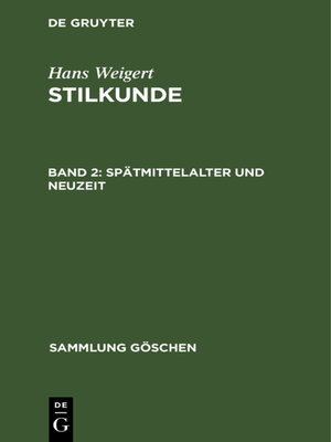 cover image of Spätmittelalter und Neuzeit